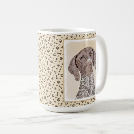 Duitse Kortharige Wijzer die - het Art. van de Koffiemok (Voorkant rechts)