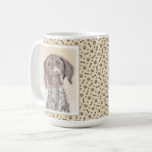 Duitse Kortharige Wijzer die - het Art. van de Koffiemok (Voorkant links)