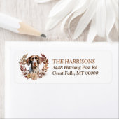 Duitse kortharige wijzer hond herfst krans etiket (Insitu)