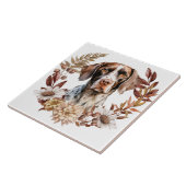 Duitse kortharige wijzer hond herfst krans tegeltje (Zijkant)