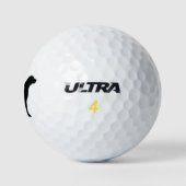 Duitse kortharige wijzer silhouet aangepaste naam golfballen (Logo)