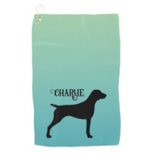 Duitse kortharige wijzer silhouet aangepaste naam