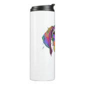 Duitse kortharige wijzerhond gezicht kleurrijke Po Thermosbeker (Gedraaid links)