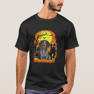 Duitse kortharige wijzerhond met pompoenen Hallo T-shirt