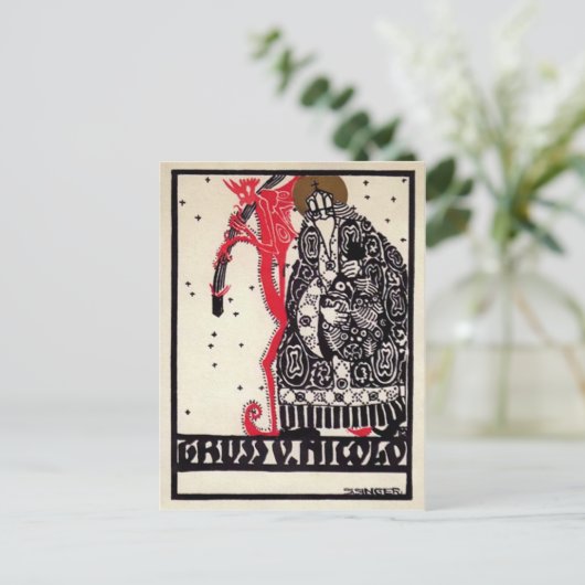  Duitse Krampus Briefkaart (Staand voorkant)