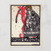 Duitse Krampus Briefkaart (Voorkant)