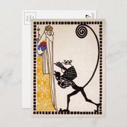  Duitse Krampus Briefkaart (Voorkant / Achterkant)