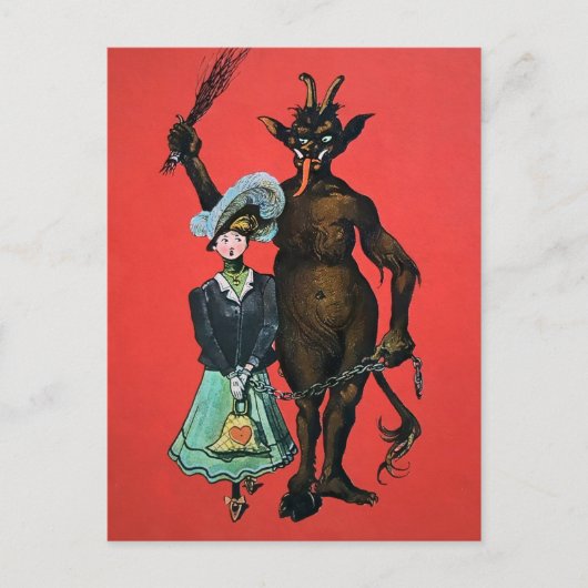  Duitse Krampus Briefkaart (Voorkant)