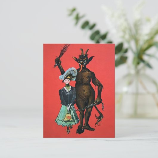  Duitse Krampus Briefkaart (Staand voorkant)