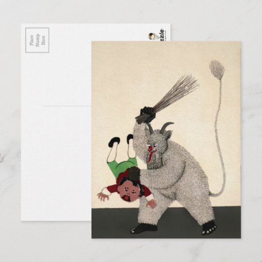  Duitse Krampus Briefkaart (Voorkant / Achterkant)