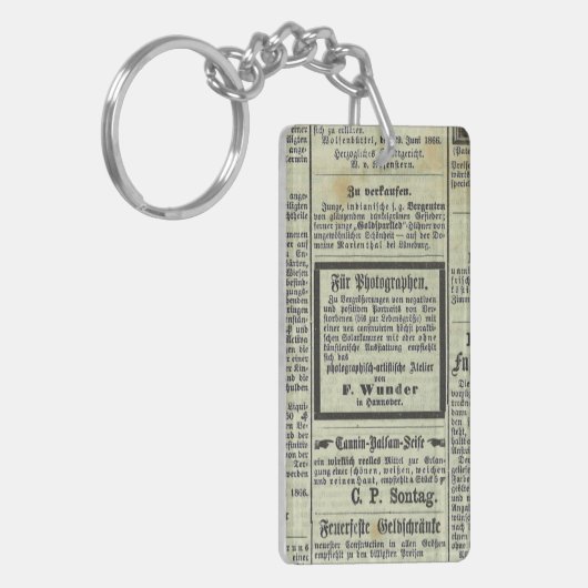 Duitse krant sleutelhanger (Voorkant Links)
