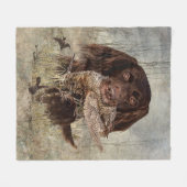 Duitse langharige aanwijzer fleece deken (Voorkant (Horizontaal))