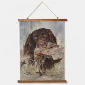 Duitse langharige aanwijzer hangend wandkleed (Voorkant)