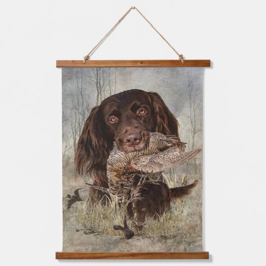 Duitse langharige aanwijzer hangend wandkleed (Voorkant)