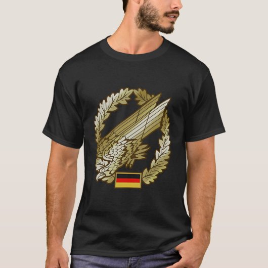 Duitse leger parachutist crest soldaat cadeau t-shirt (Voorkant)