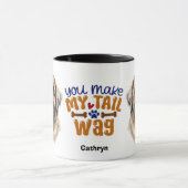 Duitse Leonberger hond Je maakt mijn staart wag Mok (Midden)