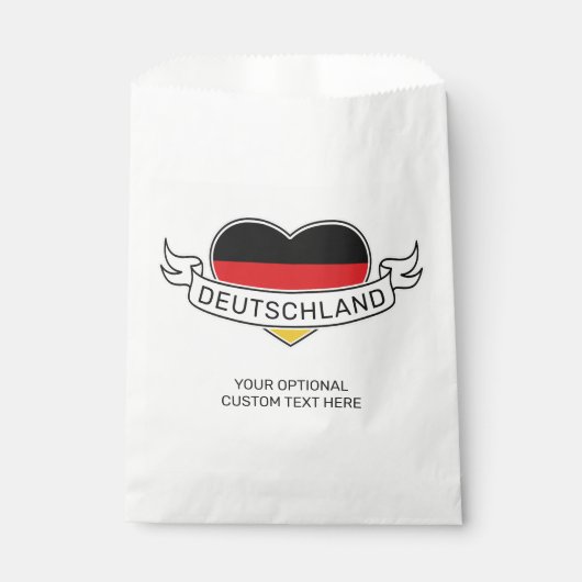 Duitse liefde aangepaste naam bedankzakje (Voorkant)