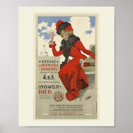 Duitse limonade Bon Bons  stijl Poster (Voorkant)