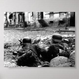 Duitse machine Pistool Nest Poster