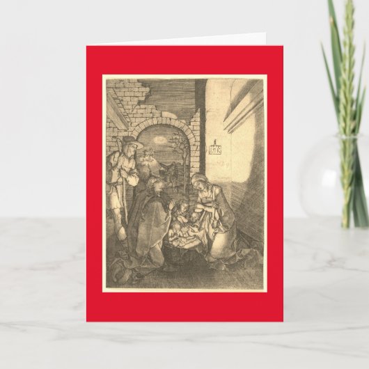 DUITSE MASTER PRINT VAN DE GEBOORTE KERST FEESTDAGEN KAART (Voorkant)