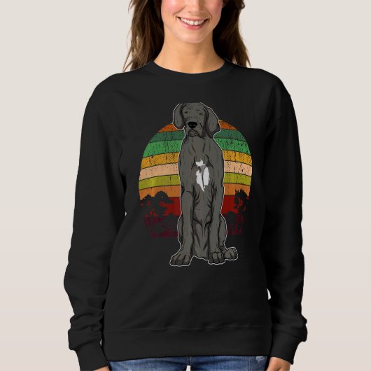 Duitse Mastiff Great Dane Sunset Trui (Voorkant)