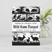 Duitse Middeleeuwse Feestmaal Wild Game Diner Kaart (Staand voorkant)