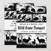 Duitse Middeleeuwse Feestmaal Wild Game Diner Kaart (Voorkant / Achterkant)