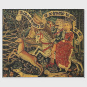  Duitse middeleeuwse liefde jacht decoupage Cadeaupapier (Vlak)