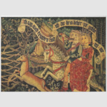 Duitse middeleeuwse liefde jacht decoupage