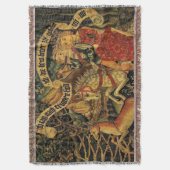 Duitse middeleeuwse renaissance liefde jagen Deken (Voorkant Verticaal)