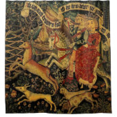  Duitse middeleeuwse renaissance liefde jagen Douchegordijn (Voorkant)