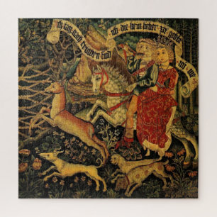  Duitse middeleeuwse renaissance liefde jagen Legpuzzel