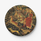  Duitse middeleeuwse renaissance liefde jagen Papieren Bordje (Voorkant)