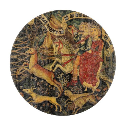  Duitse middeleeuwse renaissance liefde jagen Snijplank (Voorkant)