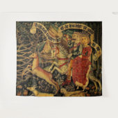  Duitse middeleeuwse renaissance liefde jagen Wandkleed (Voorkant (horizontaal))