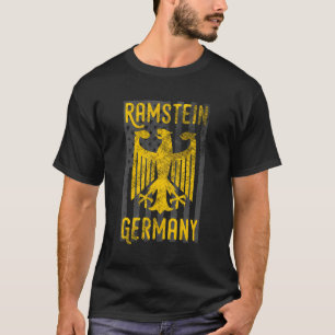 Duitse militaire basis Eagle en Amerikaanse vlag R T-shirt