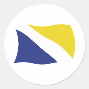 Duitse minderheid van Noord-Sleeswijk vlag sticker