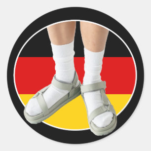 Duitse Mode Smaak White Socket Sandals Stereotype Ronde Sticker