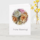 duitse moederdag pastel rozen kaart (Gele Bloem)