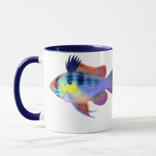 Duitse Mok Blauwe Ram Dwarf Cichlid (Links)