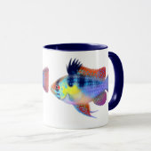 Duitse Mok Blauwe Ram Dwarf Cichlid (Voorkant rechts)