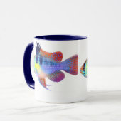 Duitse Mok Blauwe Ram Dwarf Cichlid (Voorkant links)