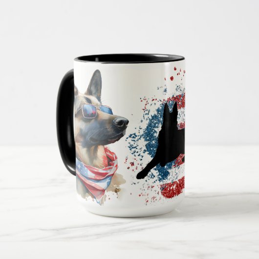 Duitse Mok Shepherd Dad (Voorkant links)