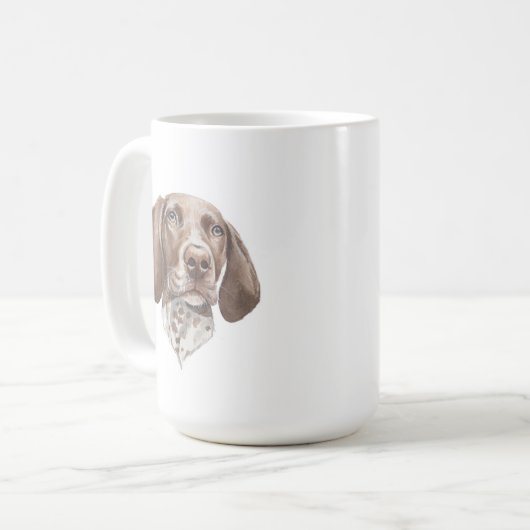 Duitse Mok Shorthaired Pointer Dog | 15 oz. (Voorkant links)