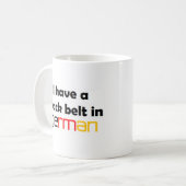 duitse mok voor zwarte gordel koffie (Voorkant links)