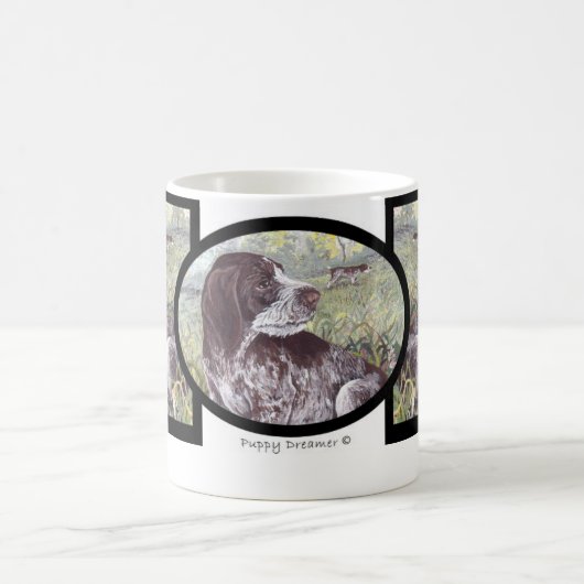 Duitse Mok Wirehaire Pointer Puppy dromer (Center)