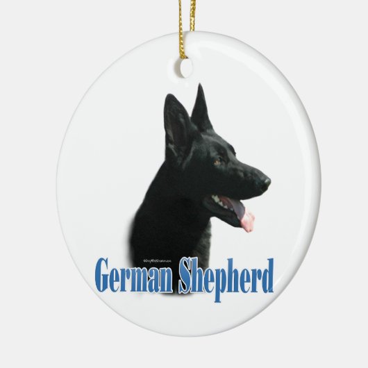 Duitse naam Shepherd (zwart) Keramisch Ornament (Links)