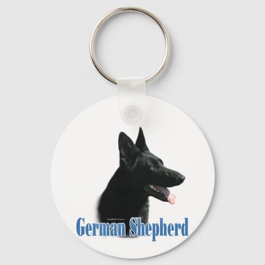 Duitse naam Shepherd (zwart) Sleutelhanger (Voorkant)
