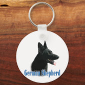 Duitse naam Shepherd (zwart) Sleutelhanger (Voorkant)