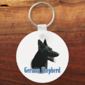 Duitse naam Shepherd (zwart) Sleutelhanger (Voorkant)